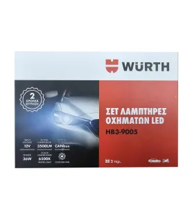 WURTH Λάμπες Σετ HB3 LED Ψυχρό Λευκό 12V 36W 5997832209 (2 τεμ)