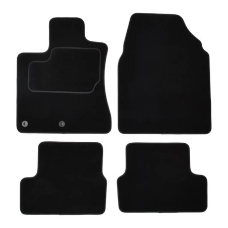 CUSTOPOL Σετ Μαύρα Πατάκια NIS225C  για Nissan Qashqai (J10) – 4 τεμ