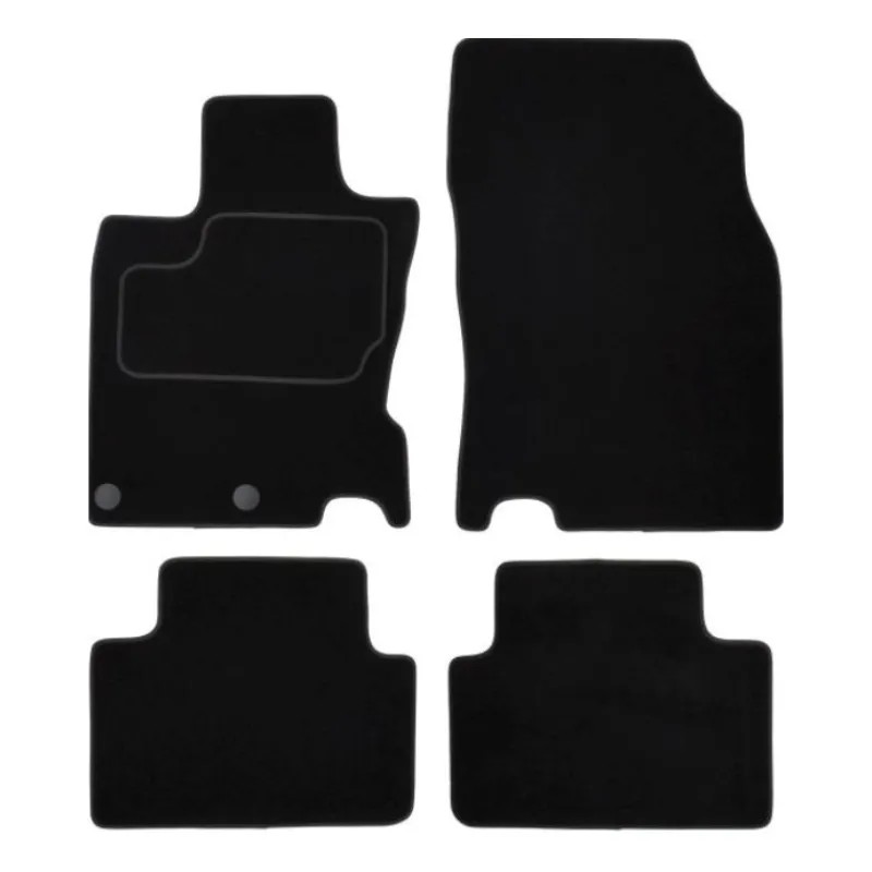 CUSTOPOL Σετ Μαύρα Πατάκια NIS230C για Nissan Qashqai (J11) – 4 τεμ