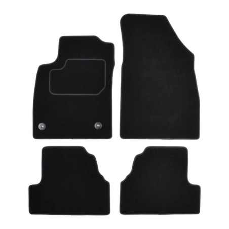 CUSTOPOL Σετ Μαύρα Πατάκια OPL195C για Opel Mokka X (J13) – 4 τεμ