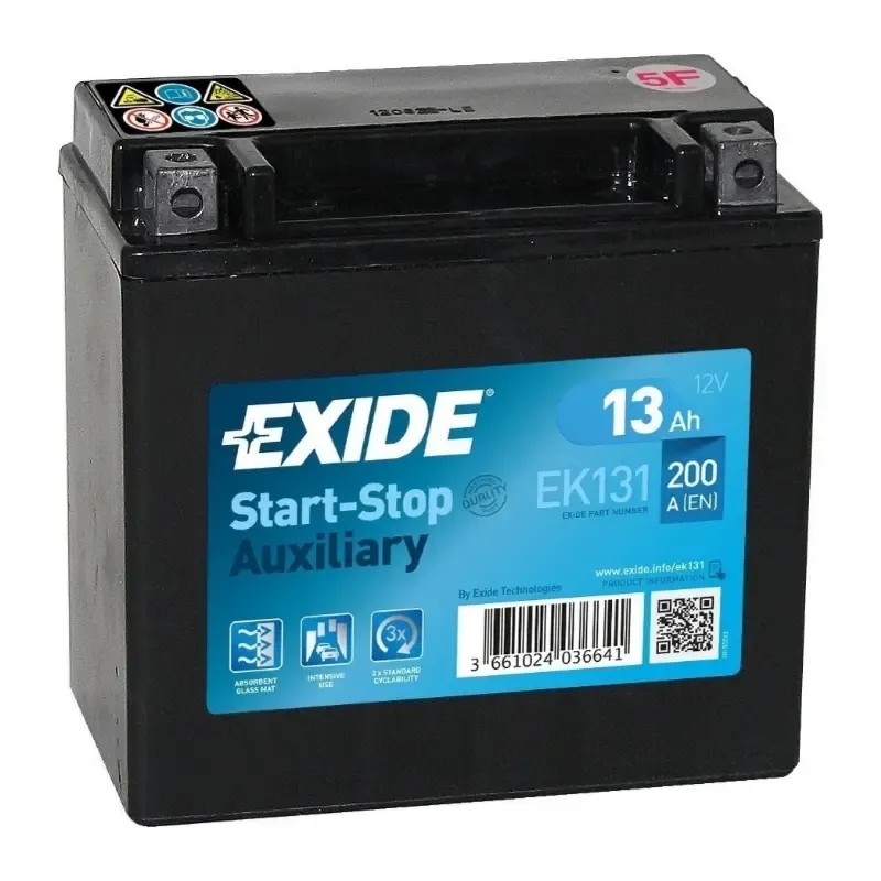 EXIDE Μπαταρία AGM 13AH/200A EK131 EXIDE Μπαταρία AGM 13AH/200A EK131
