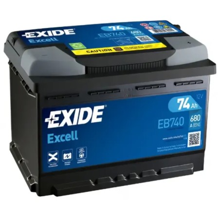 EXIDE Μπαταρία Excell 74AH/680A EB740