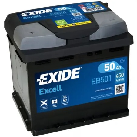 EXIDE Μπαταρία Excell 50AH/450Α EB501