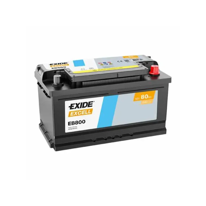 EXIDE Μπαταρία Excell 80AH/640A EB800