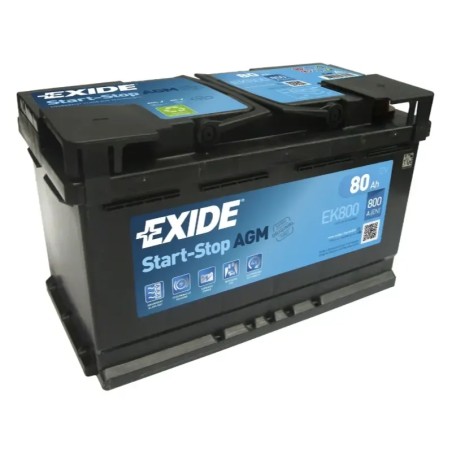 EXIDE Μπαταρία AGM 80AH/800A EK800