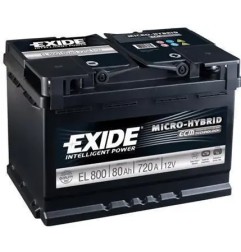 EXIDE Μπαταρία EFB 80AH/720A EL800