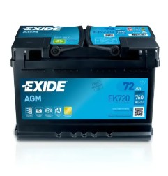 EXIDE Μπαταρία AGM 72AH/760A EK720