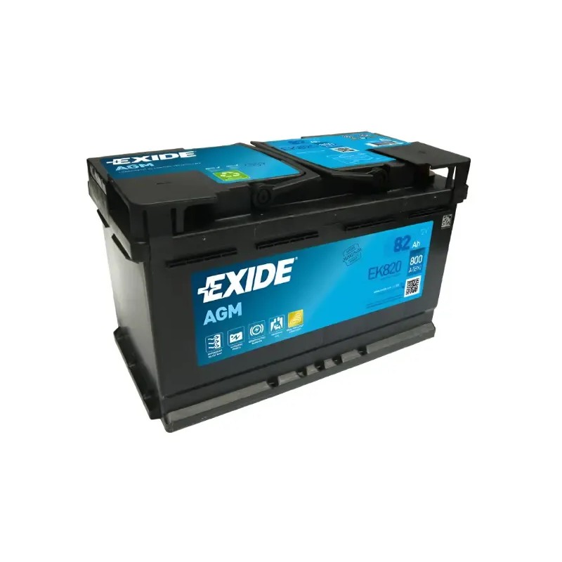 EXIDE Μπαταρία AGM 80AH/800A EK820 EXIDE Μπαταρία AGM 80AH/800A EK820