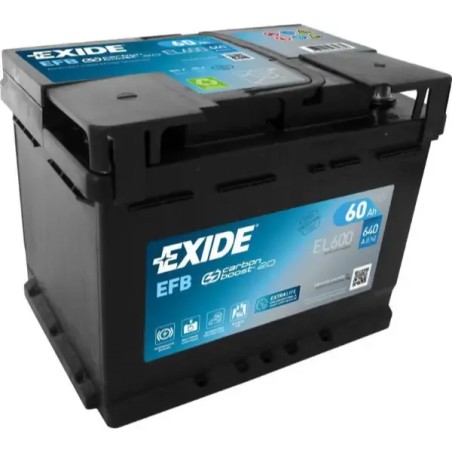 EXIDE Μπαταρία EFB 60AH/640A EL600