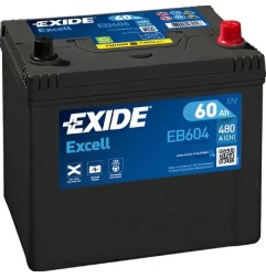 EXIDE Μπαταρία Excell 60AH/480A EB604