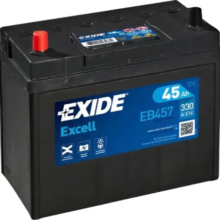 EXIDE Μπαταρία Excell 45AH/330A EB457