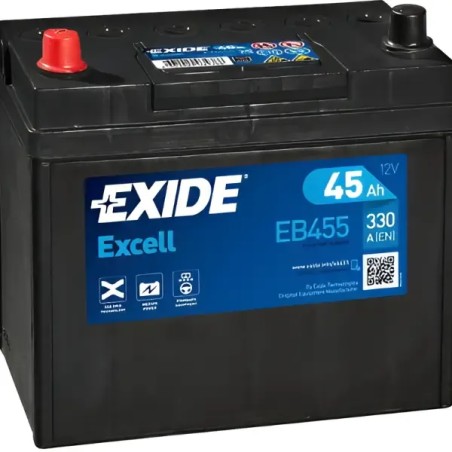 EXIDE Μπαταρία Excell 45AH/300A EB455