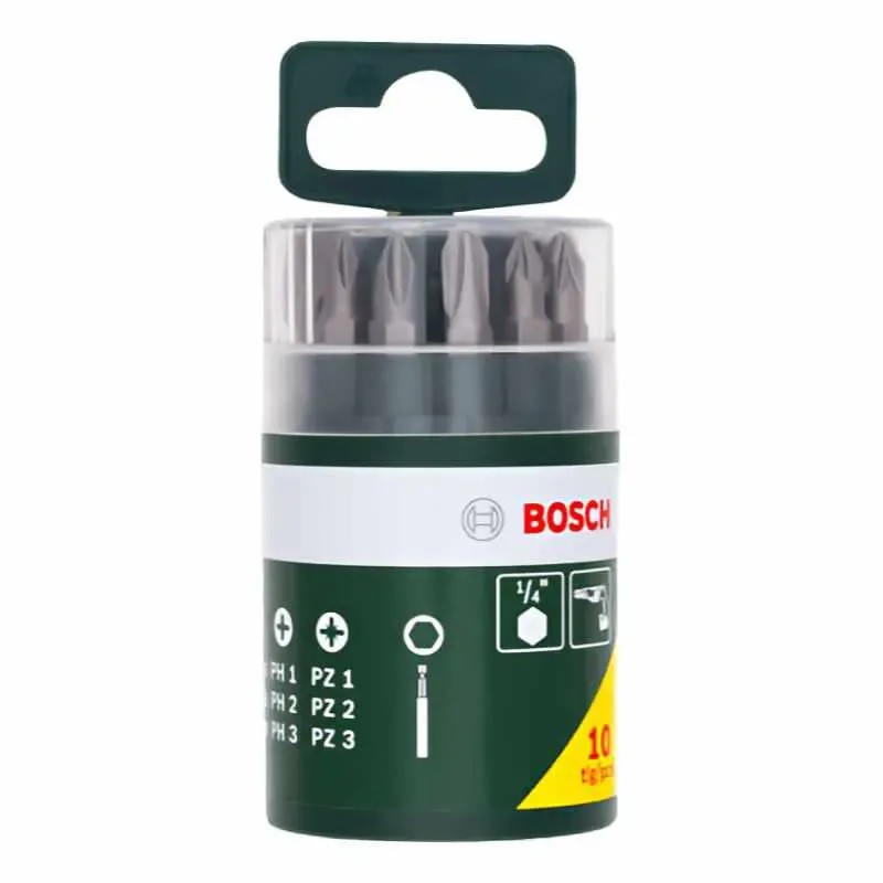 BOSCH Σετ Μύτες 10 τεμ 9 Μύτες + 1 μαγνητικός φορέας