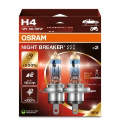 OSRAM Λάμπα H4 Night Braker 220 +220%12V 60/55w 64193NB2202HB (2 τεμ)