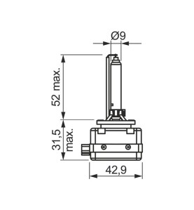 BOSCH Λάμπα D3S Xenon 4200K 42V 35W 1987302907 (1 τεμ)