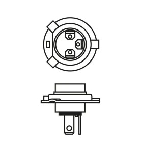BOSCH Λάμπα H4 Αλογόνου Pure Light 12V 60/55W 1987302803 (1 τεμ)