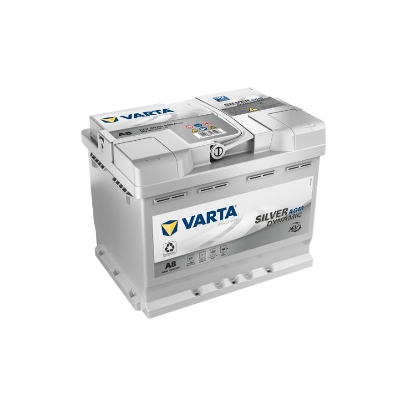 VARTA Μπαταρία A8 60AH/680A Silver Dynamic AGM 242x175x190