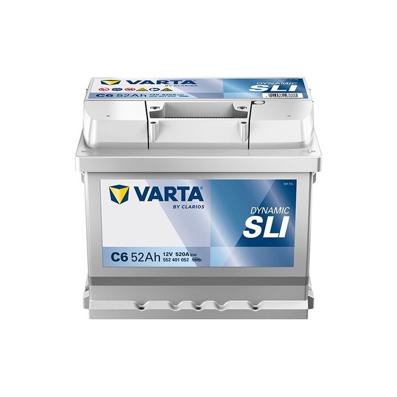 VARTA Μπαταρία C6 52AH/520A Silver Dynamic 207x175x175