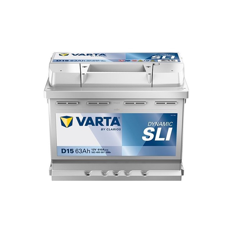 VARTA Μπαταρία D15 63AH/610A Silver Dynamic 242x175x190