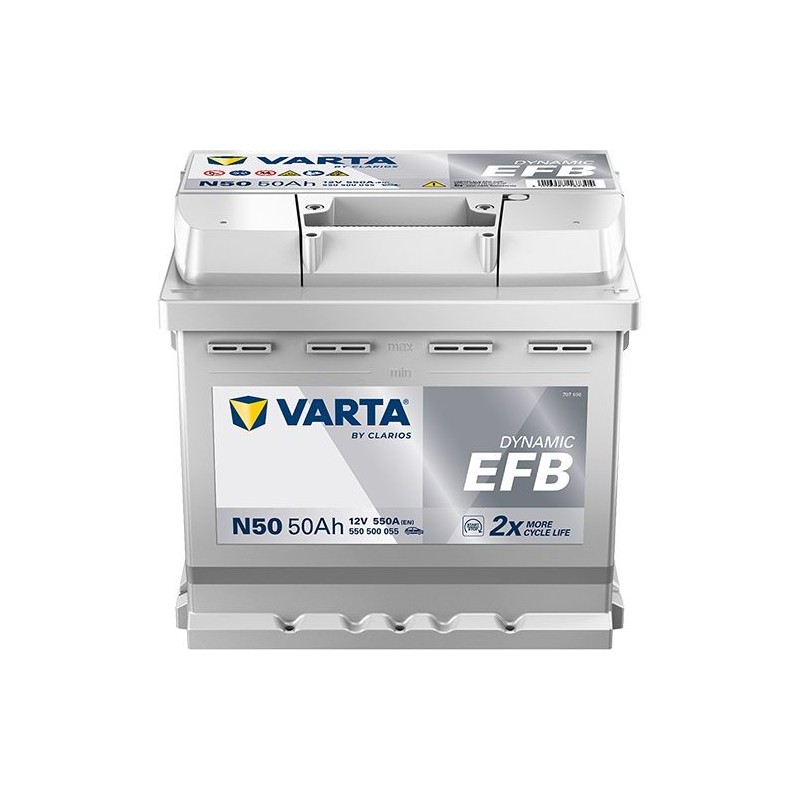 VARTA Μπαταρία N50 50AH/550A Dynamic EFB 207x175x190
