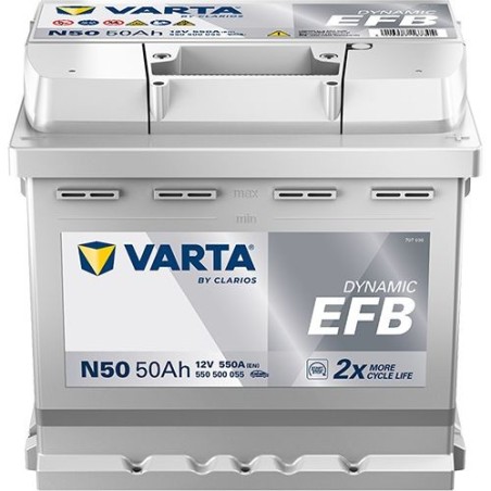 VARTA Μπαταρία N50 50AH/550A Dynamic EFB 207x175x190