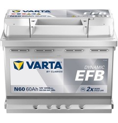VARTA Μπαταρία N60 60AH/640A Dynamic EFB 242x175x190