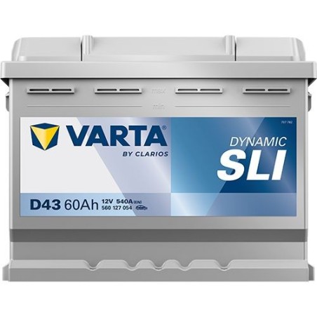 VARTA Μπαταρία D43 60AH/540A Dynamic SLI 242x175x190