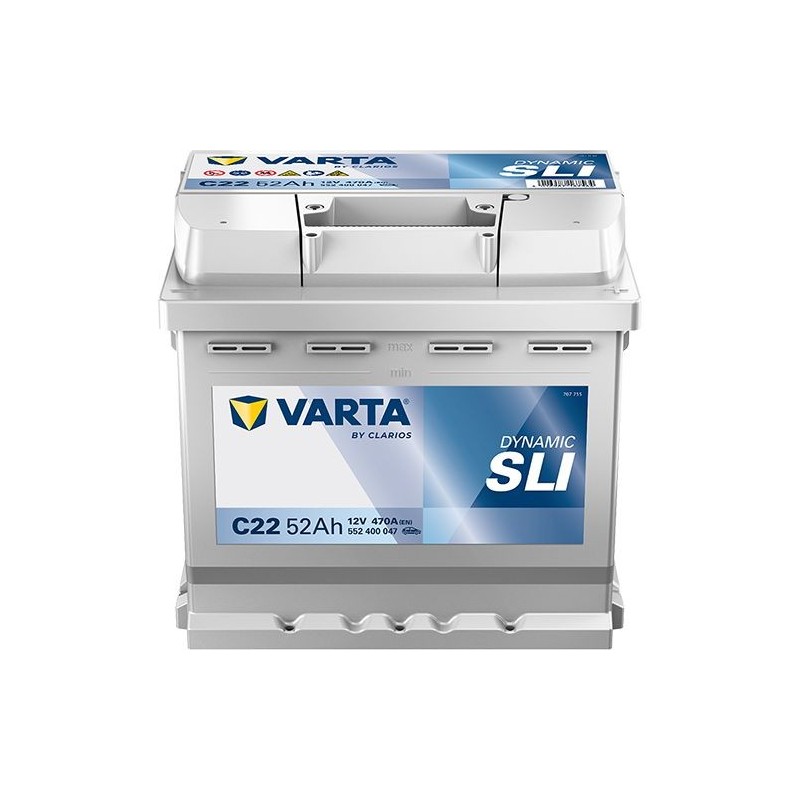 VARTA Μπαταρία C22 52AH/470A Dynamic SLI 207x175x190