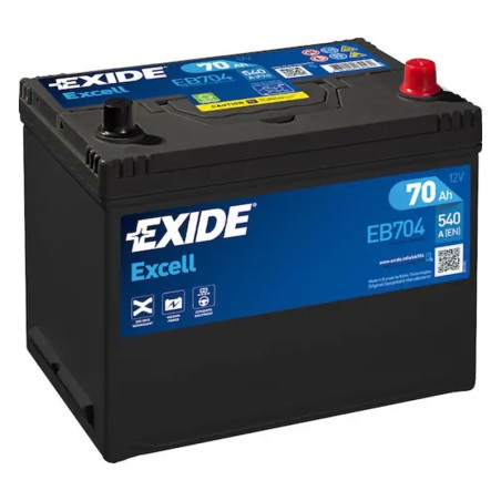 EXIDE Μπαταρία Excell 70Ah/540A EB704