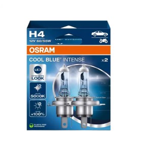 OSRAM Λάμπες Σετ H4 Cool Blue Intense Next Gen +100% 12V 60/55W 5000K 64193CBN2HB (2 τεμ)