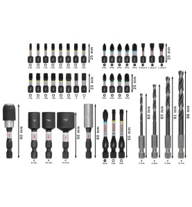 BOSCH Σετ Μύτες & Τρυπάνια PRO Impact Metal 40 τεμ
