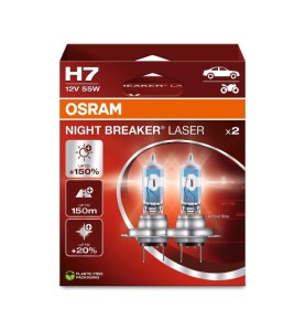 OSRAM Λάμπες Σετ H7 Night Breaker Laser +150% 12V 55W 64210NL2HB