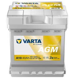 Η Μπαταρία Αυτοκινήτου VARTA Silver Dynamic AGM A10 (40Ah/420A) αντιπροσωπεύει την κορυφή της γερμανικής τεχνολογίας, ιδανική γι